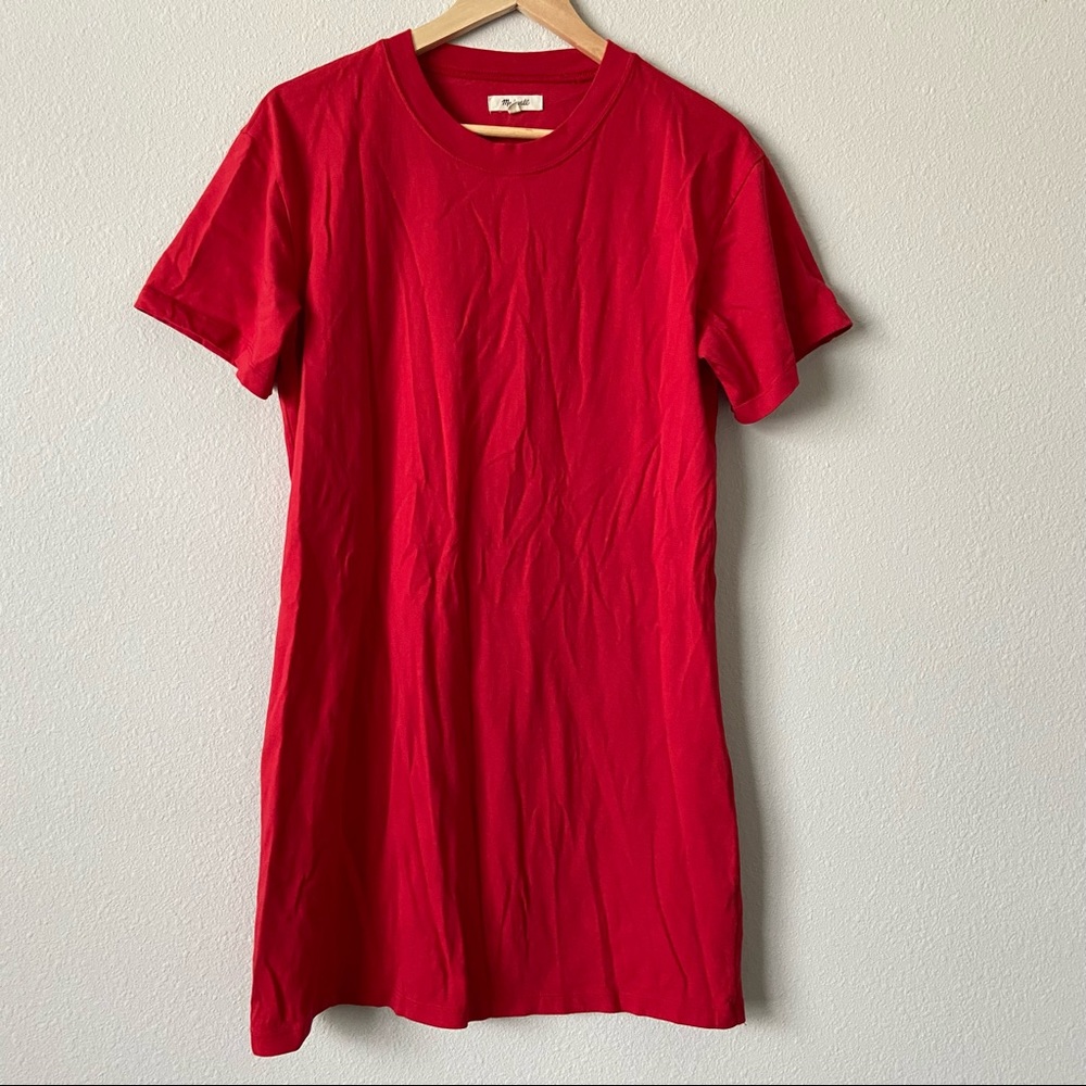 Madewell Tina Red TShirt Dress Size Medium